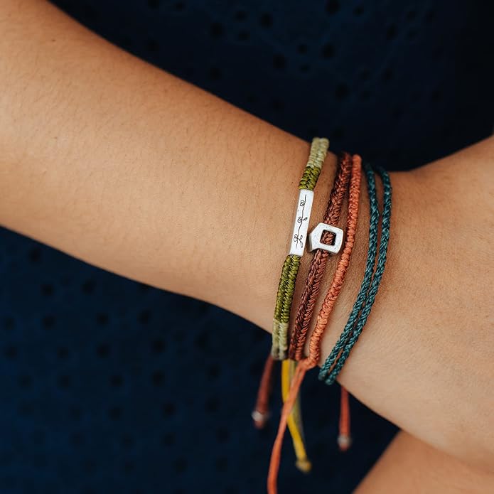 Wakami Boho Charm Bracelet Stack | Braided Beaded Stackable Bracelets for Women | Waterproof Fair Trade Handmade Boho Jewelry for Women and Men