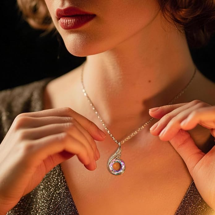 Kate Lynn "Rise From the Ashes Phoenix Necklace Made with Crystals from Austria, 18"+2" Necklace, Packaged with Jewelry Box, Birthday Gift for Women, Symbol of Luck and Renewal