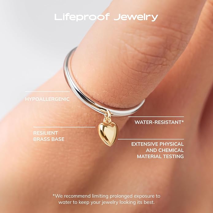 Ana Luisa Gold Rings for Women - 14K Gold Plated Rings for Women Non Tarnish - Trendy Stacking Ring for Daily Wear - Twisted, Heart, Eternity Ring Styles - Hypoallergenic & Water-Resistant Jewelry