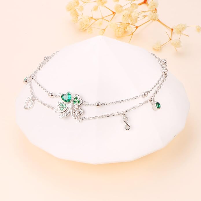 S925 Sterling Silver Anklets Adjustable Beach Foot Ankle Bracelet Jewelry Gifts For Women Girls