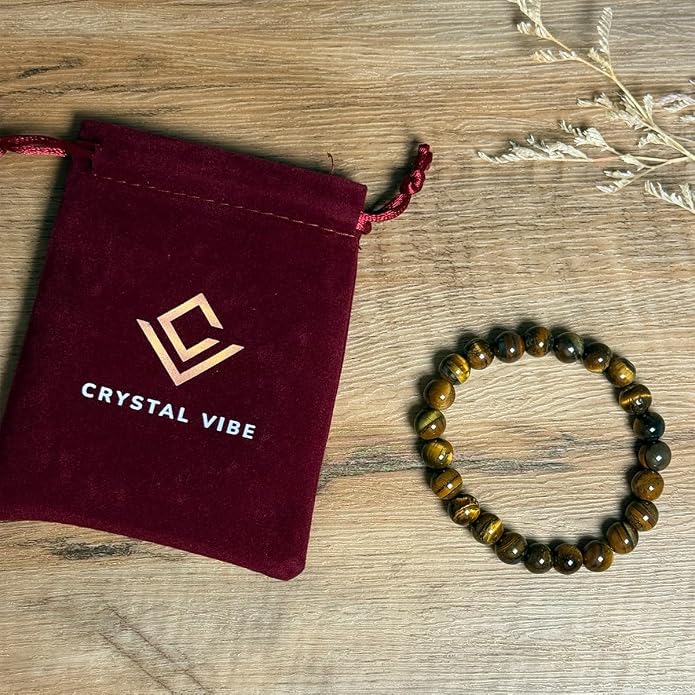 Crystal Vibe - Healing Crystal Bracelet for Women & Men | Natural Gemstone Bead Bracelet | Adjustable Handmade Energy Stone Bracelet | Bracelet for Meditation, Yoga & Daily Wear | Multiple Types