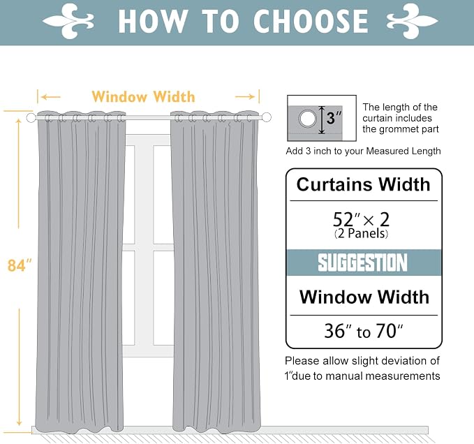 ChrisDowa 100% Blackout Curtains for Bedroom 84 Inches Long 2 Panels Set | 2 Thick Layers, Thermal Insulated, Light Blocking, Grommet, Window Treatment, Living Room Drapes, Light Beige, 52 x 84 Inch