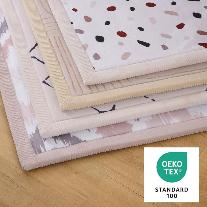 Hakuna Matte CloudSoft Baby Play Mat for Floor 60" x 80" | Coral Velvet Memory Foam Rug for Crawling & Cozy Play Non-Slip, Water-Resistant, Easy-Care Tummy Time Mat
