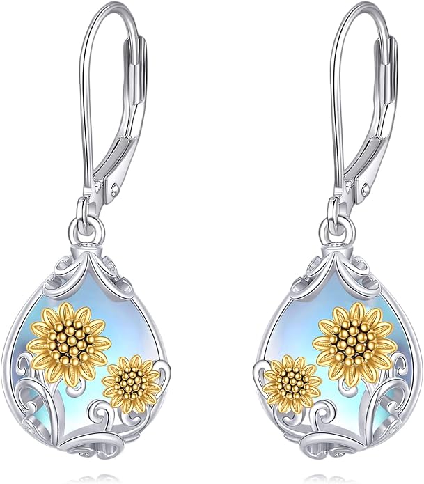 POPLYKE Celtic Filigree Teardrop Drop Dangle Earrings Sterling Silver Leverback Earrings Jewelry for Women