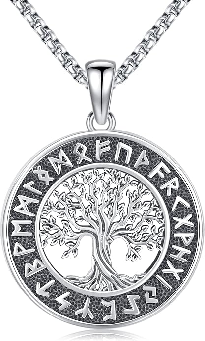 Eusense Viking Jewelry for Men Women Sterling Silver 925 Mjolnir Thors Hammer Pendant Celtic Cross Necklace Wolf Odin Raven Freya Goddess Norse Pagan Compass Vegvisir Yggdrasil Nordic Viking Necklaces Gifts