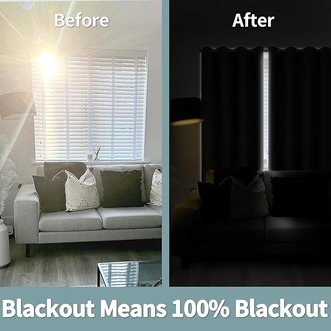 BGment Short 100% Blackout Curtains for Bedroom, Thermal Insulated Lined Energy Efficiency Noise Reducing Grommet Curtains 45 Inch Length for Small Window 2 Panels Each 42 Inch Wide, Burnt Orange
