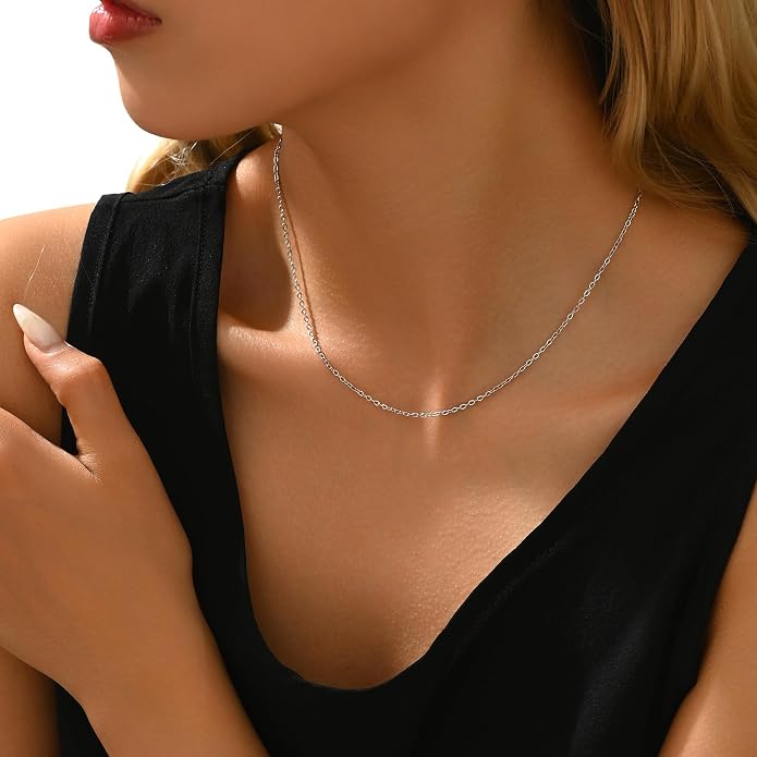 Gold Chain Necklace for Women Dainty Simple Satellite Beaded Twisted Chain Choker Necklace Everyday Jewelry Christmas Gifts