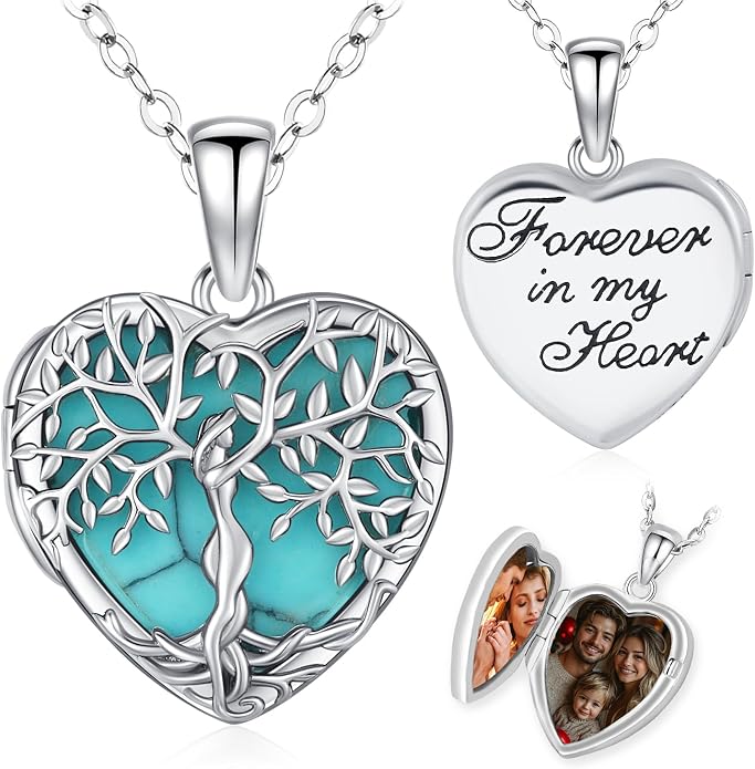 Odinstone Tree of Life Necklace, Sterling Silver Pendant for Women Family Tree Necklaces Jewelry for Mom/Wife/Grandma(With Fine Gift Box)
