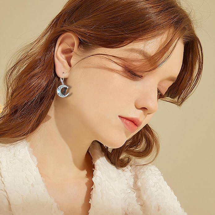 Aniu Tree of Life Earrings for Women Turquoise Malachite Teardrop Dangle Earrings for Women Sterling Silver Anniversary Birthday Drop Dangle Earrings Jewelry Gifts