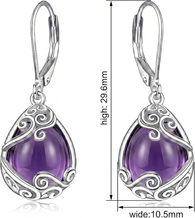 Teardrop Tree of Life/Filigree Earrings for Women Dangle Leverback Earrings Jewelry Gift Anniversary For Her