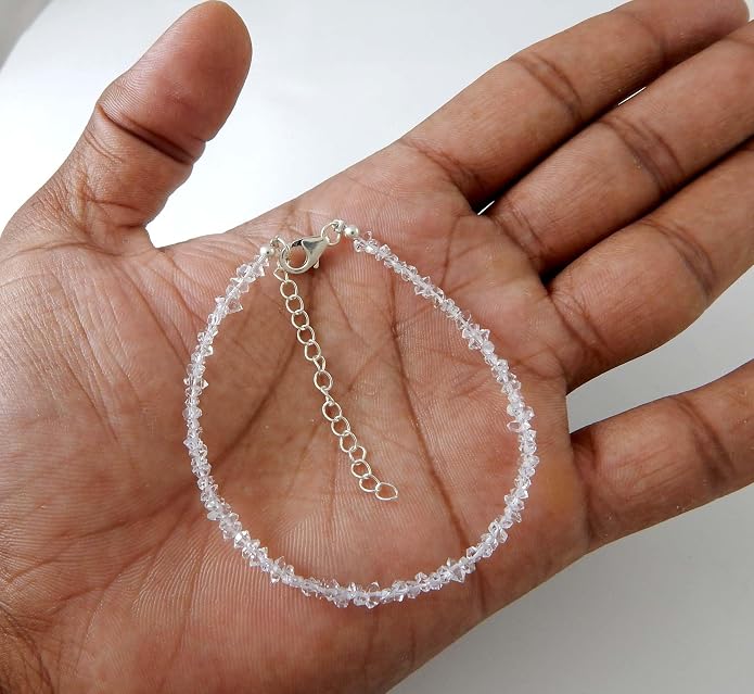 Natural Gemstone Bead Bracelet for Women – Healing Crystal Reiki Bracelet, Handmade Spiritual Protection Jewelry, Energy Stone Stretch Bracelet Gift for Women & Girls