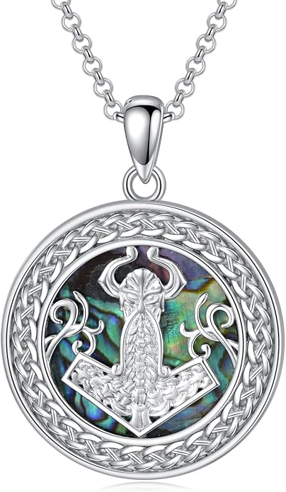 S925 Sterling Silver Poseidon Trident/Peace Sign/Coexist Peace Symbol/Pirate/Arrowhead/Flower of Life/Thor's Hammer Jewelry Necklace Gifts for Women Men