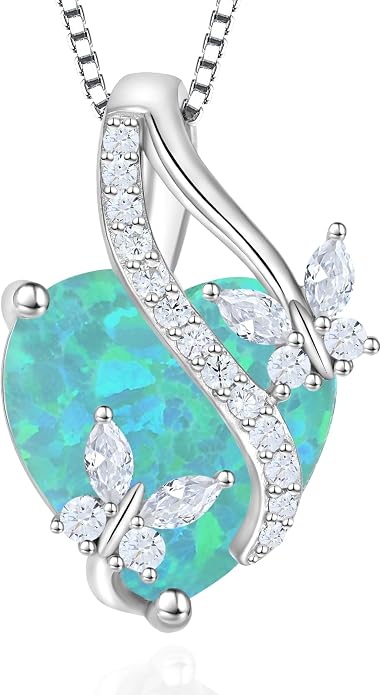 Butterfly Necklaces for Women Sterling Silver Infinity Heart Pendant Birthstone Jewelry Gift with 14k Yellow Gold/Rose Gold Plated