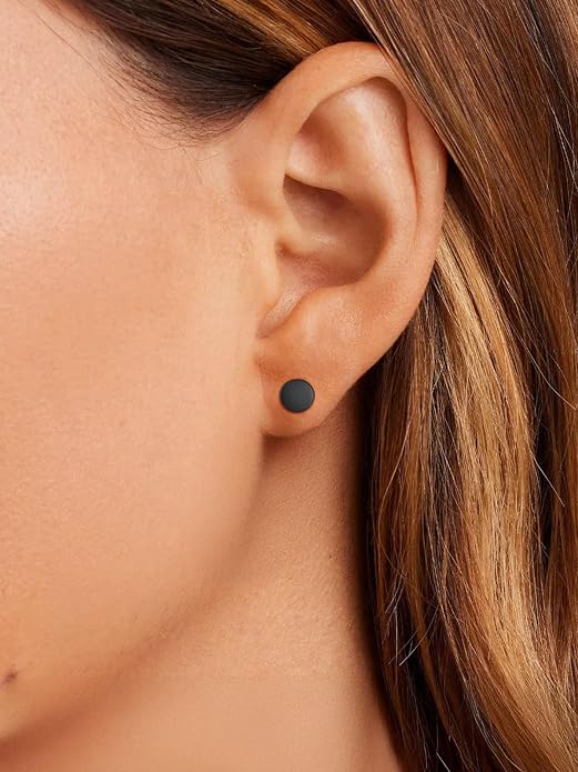 FindChic Hypoallergenic Sterling Silver Small Bar/Heart/Dot/Triangle/Butterfly/Lightning Studs Earrings Minimalist Geometric Jewelry Valentine Gifts for Women Men Girls, with Gift Box