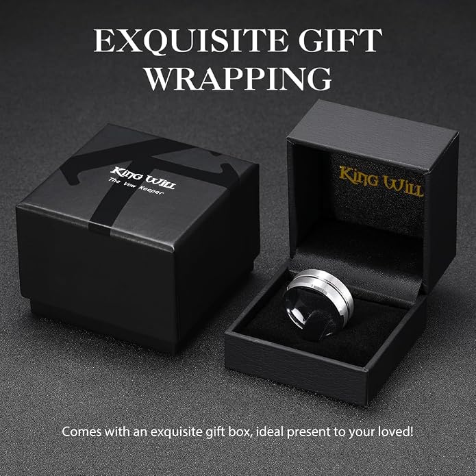 King Will Tungsten Carbide Wedding Band for Men Women-6/8/10mm Width Multicolor Available with Grooved Center Wedding Ring Suitable for Work, Gym Comfort Fit Size 4-16