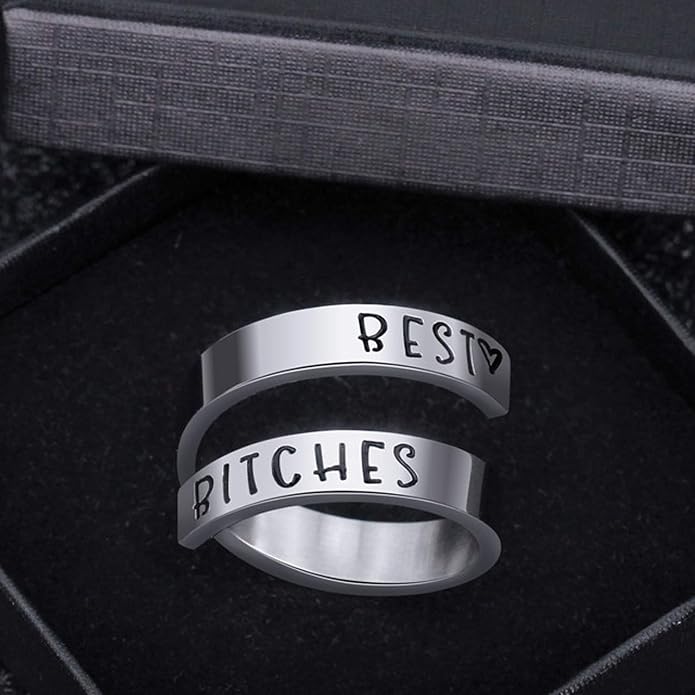 Inspirational Rings for Women Statement Stainless Steel Spiral Wrap Twist Ring Encouragement Personalized Jewelry Birthday Gifts