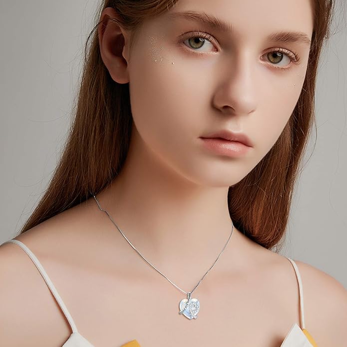 AOBOCO I Love You Forever Necklace 925 Sterling Silver with Crystals from Austria Anniversary Birthday Gifts for Women Mothers Day Gift