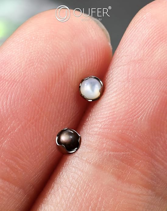 OUFER Cute Kitten Helix Piercing, Silver 16G Helix Earrings Flat Back Internally Threaded Helix Cartilage Piercing Jewelry for Women Men-8MM-6MM