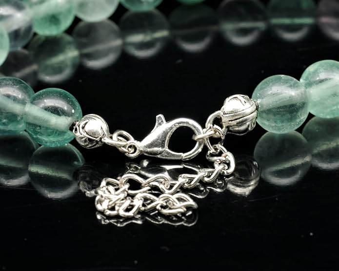 Natural Gemstone Beaded Choker Necklace | 8mm Handmade Adjustable Jewelry for Men & Women | Chakra Balancing Crystal Necklace | Spiritual Gift | Macrame Cord with Extender