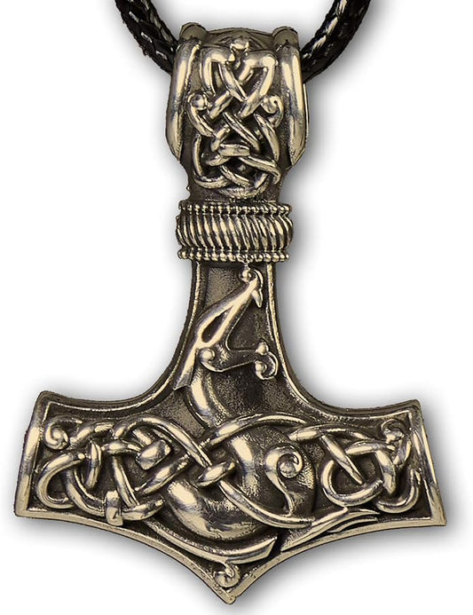 Baldur Jewelry - Thors Hammer Necklace Pendant Mjölnir - Viking Norse Thor Hammer Pendant Viking Jewelry - Thor Necklace - Thor Gifts for Men - Viking Necklace for Men