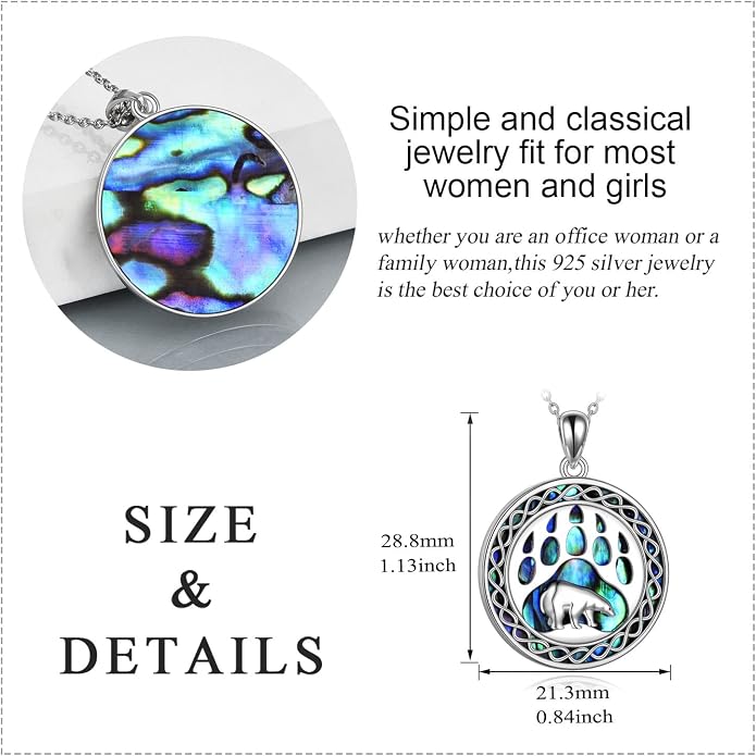 LUHE Sterling Silver Dragon/Wolf/Phoenix/Hummingbird/Horse/Unicorn Religious Pendant Necklace for Women Oxidized vintage Celtics Necklace Jewelry Christmas Gifts