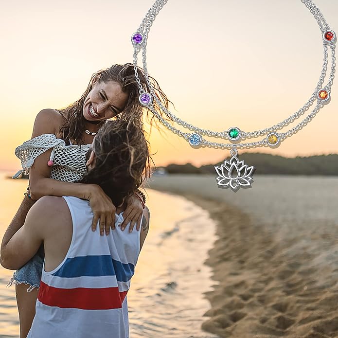 Yearace Anklet for Women S925 Sterling Silver Adjustable Foot Beaded Chain Lotus Flower Claddagh Dragonfly Witches Knot Ankle Bracelet Summer Beach Anklets Jewelry Gift