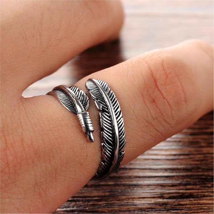 925 Sterling Silver Ring Minimalist Adjustable Rings Band Handmade Rings for Women Girls