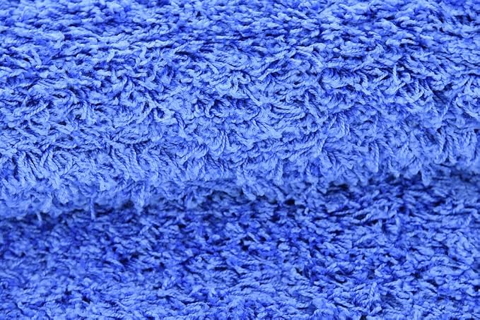 Unique Loom Solid Shag Collection Area Rug (6' 1" x 9' Rectangle, Periwinkle Blue)