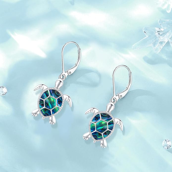 Tree of Life/Cat/Turtle/Butterfly/Flower/Celtic/Turquoise/Moonstone Dangle Earrings for Women Sterling Silver Cute Animals Drop Earrings Jewelry Gifts