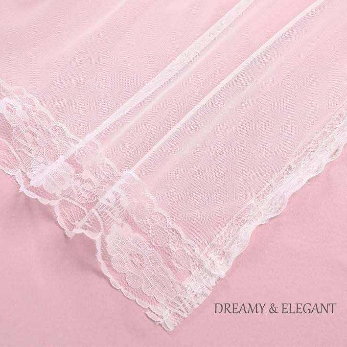Blush Pink Double Layer Blackout Curtains 2 Panels for Girls Nursery, 52x72 Inch