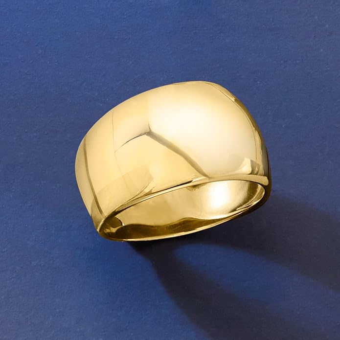 Ross-Simons Italian 18kt Gold Over Sterling Dome Ring