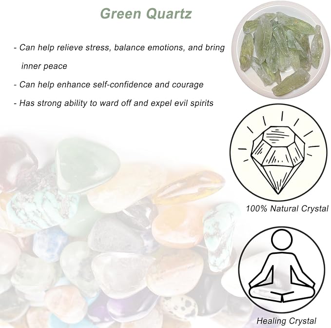 Erliway 0.22 lbs Green Quartz Crystals Bulk, 2.36-3.94" Raw Green Quartz Crystal Wands, Irregular Shape Rough Quartz Crystal Points for Meditation Yoga Reiki Balancing Wire Wrapping