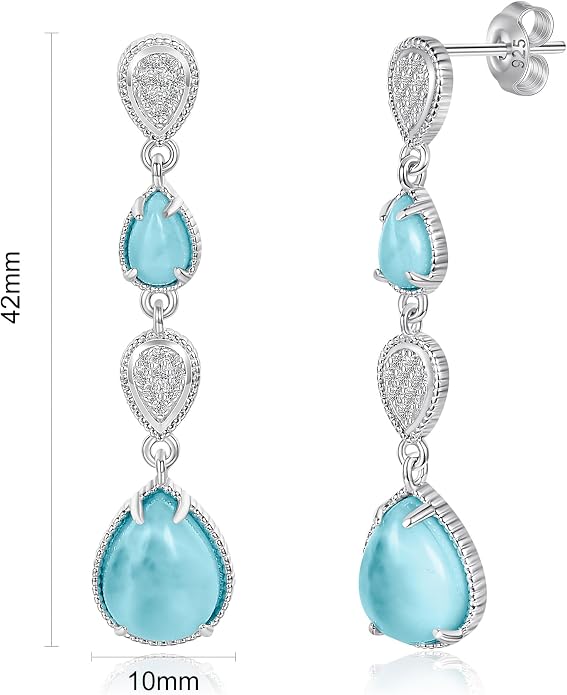 Natural Abalone Dangle Earrings with Halo CZ Leverback Earrings for Women Hypoallergenic Fashion Jewelry