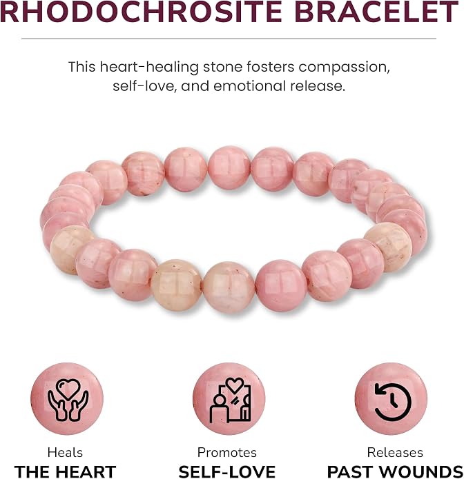 Crystal Vibe - Healing Crystal Bracelet for Women & Men | Natural Gemstone Bead Bracelet | Adjustable Handmade Energy Stone Bracelet | Bracelet for Meditation, Yoga & Daily Wear | Multiple Types