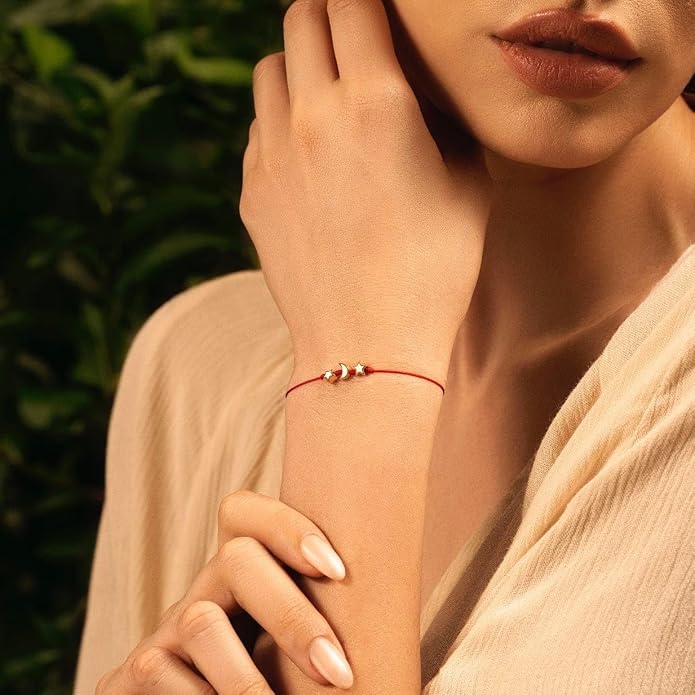 KARMA AND LUCK Red String Bracelet for Women, Evil Eye Protection Bracelet, Adjustable Drawstring 5 to 8’’, Spiritual Lucky Bracelet for Protection, Handmade