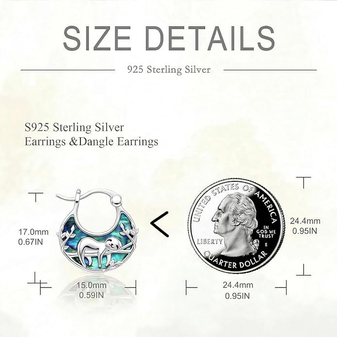 Tree of Life/Sunflower/Mountain/Daisy/Flower/Dragonfly/Butterfly/Earrings 925 Sterling Silver Hoop Earrings for Women
