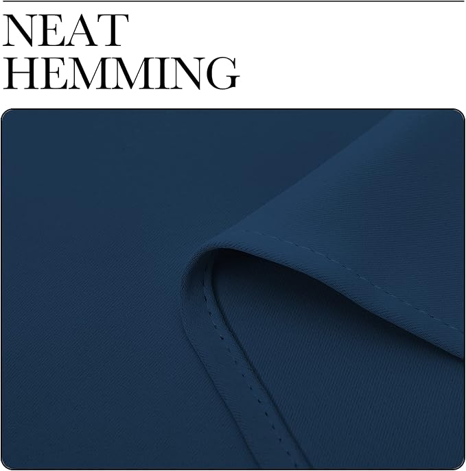NICETOWN Bedroom Curtain Panels Blackout Draperies, Thermal Insulated Solid Grommet Blackout Curtains/Drapes (1 Pair, 34 by 63 inches, Moroccan Blue)