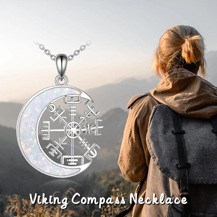 URONE Men Viking Pendant Necklace Sterling Silver Norse Viking Jewelry