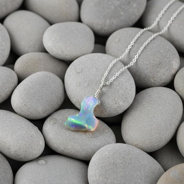 Natural Raw Crystal Rough Gemstone Pendant Necklace For Women, Chakra Healing Stones, Birthstone Jewelry, Rhodium Plated 925 Sterling Silver Chain 18 inch, Birthday Gift