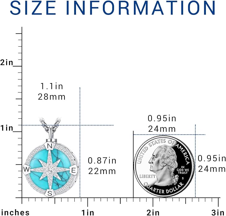 Turquoise Jewelry for Women Men 925 Sterling Silver Pendant Urn Necklaces for Ashes Picture Locket Necklace Thor Hammer Yggdrasil Virgen De Guadalupe St Michael Christopher Judas Witches Knot Necklace