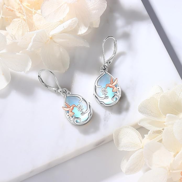 Aniu Tree of Life Earrings for Women Turquoise Malachite Teardrop Dangle Earrings for Women Sterling Silver Anniversary Birthday Drop Dangle Earrings Jewelry Gifts