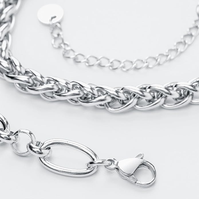 Necklace Chain | Waterproof 18K Real Gold Plated | Silver Necklace | Non Tarnish, PVD Coated | Chunky Necklace | Chunky Jewelry | Fashion Accessories
