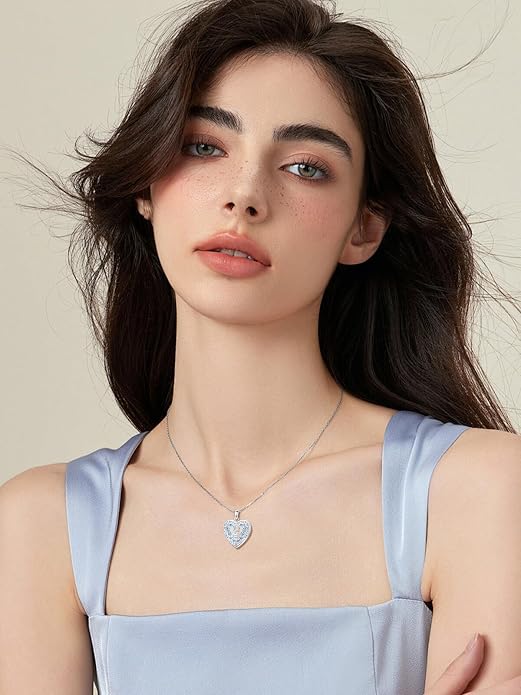 Dorunmo Personalized Locket Necklace 925 Sterling Silver that Holds Pictures Butterfly Birthstone Photo Heart Locket Custom Jewelry Congratulations New Beginnings New Job Gifts for Women