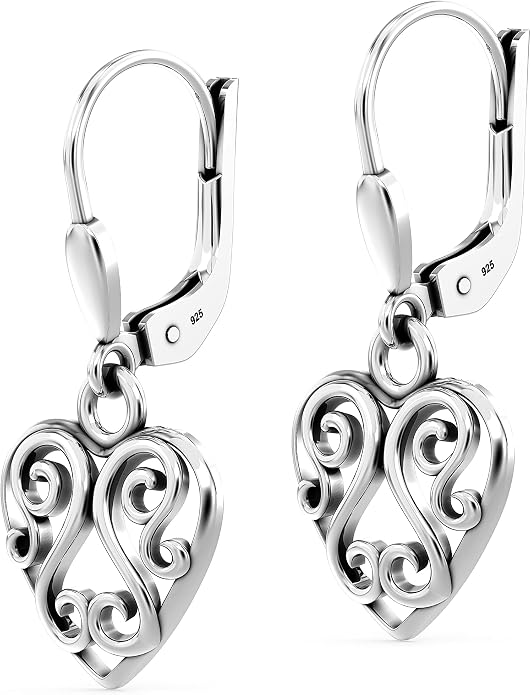 LeCalla 925 Sterling Silver Leverback Drop Earrings | Lightweight Italian Teardrop Dangle Earring for Women