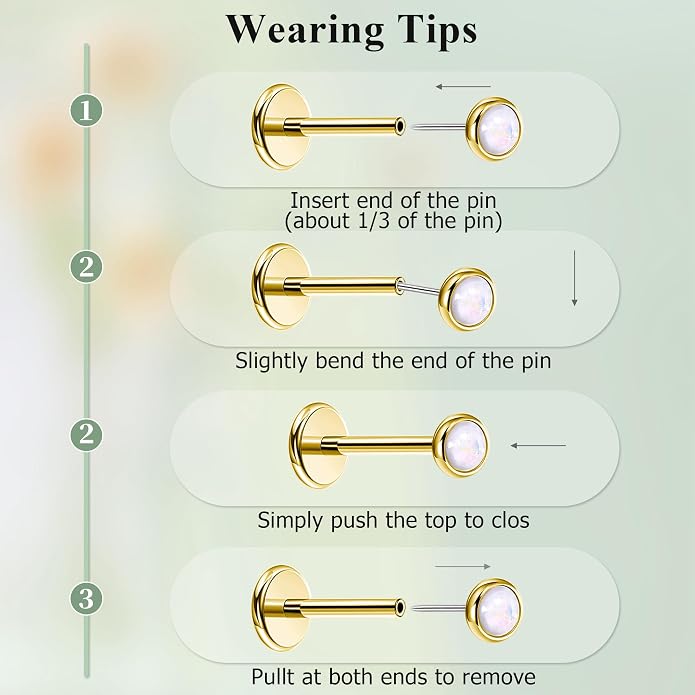 NICEIGHT 18Pairs 20G 316L Stainless Steel Threadless Push in Stud Earrings for Women Men Flat Back Cartilage Stud Earring Helix Tragus Stud CZ Heart Moon Star Ear Stud Piercing Jewelry