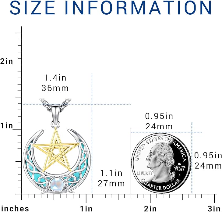 Witchy Jewelry for Women Men Nudo De Bruja Plata 925 Original Witches Knot Necklace Tetragrammaton Hecate Necklace Lilith Necklace Pentagram Necklace Cat Necklace Triple Moon Goddess Pendant Necklace
