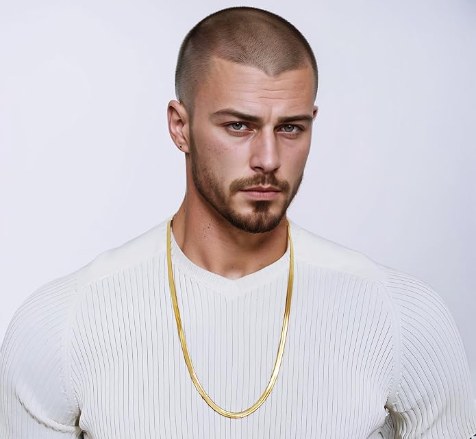 Herringbone Chain 316L Stainless Steel 14,16,18,20,22,24,27,30 inches Necklace for Men and Women in Gold, Silver Tone