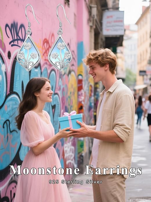 Midari Heart Dangle Earrings 925 Sterling Silver Leverback Drop Earrings Teacher Music Art Jewelry Gifts for Women Students Apple/Guitar/Palette/Note Design