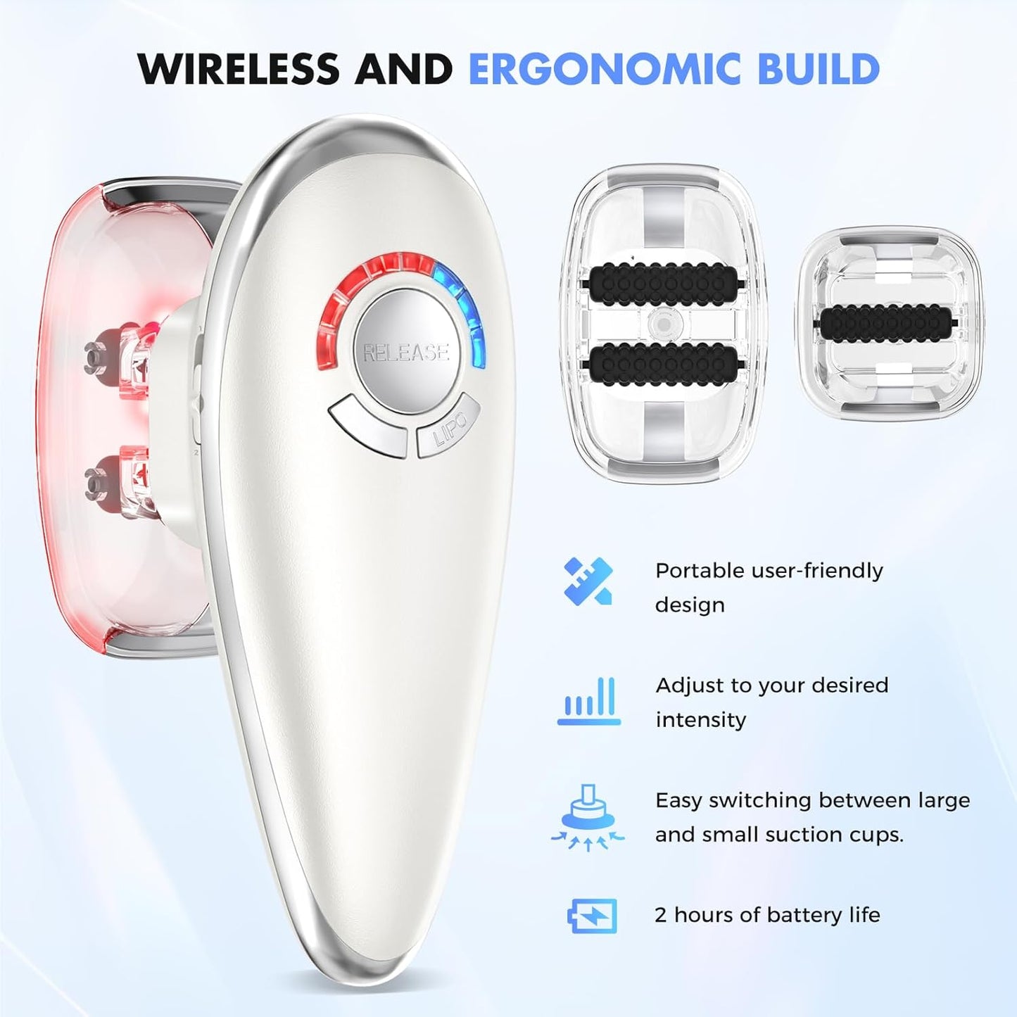 REDLOOK 3-in-1 Body Sculptor - Body Sculpting Massager for Stomach, Arms, Legs, & Love Handles - Anti Cellulite Massage Tool, Cellulite Remover, Lymph Drainage Machine, & Skin Tightening Device.