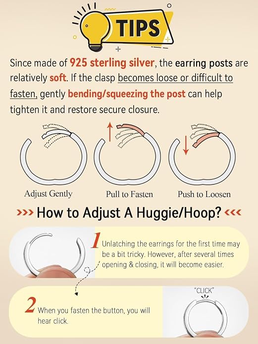 FaithHeart 925 Sterling Silver Huggie Hoop Earrings, Silver Small Hoop Earring for Women, 14K Gold/Black/Rose Gold Hypoallergenic Cartilage Earrings for Women 6/8/10/12/14/16/18/20mm